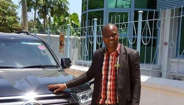 Hayati Godfrey Luena akiwa nje ya jengo la LHRC enzi za uhai wake 